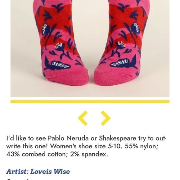 Blue Q women’s cotton crew socks - Dear Wine Yes! - Picture 9 of 9